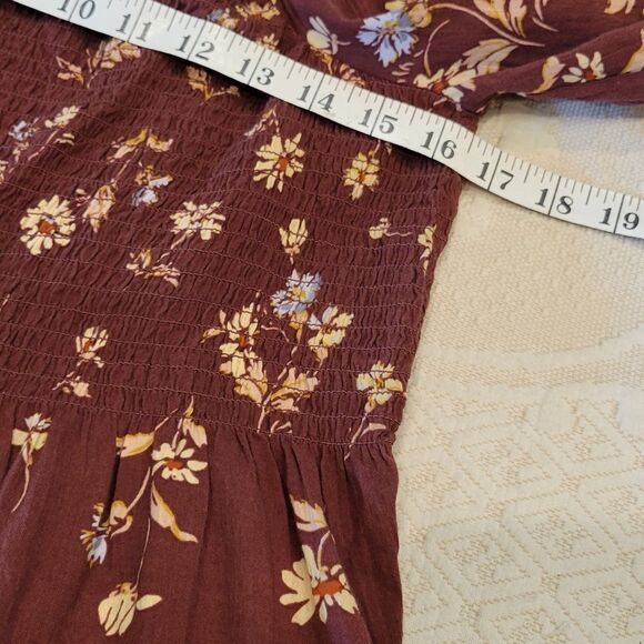 Madewell Lucie Smocked Square Neck Cotton Floral Cottage Top 10 - Picture 10 of 15